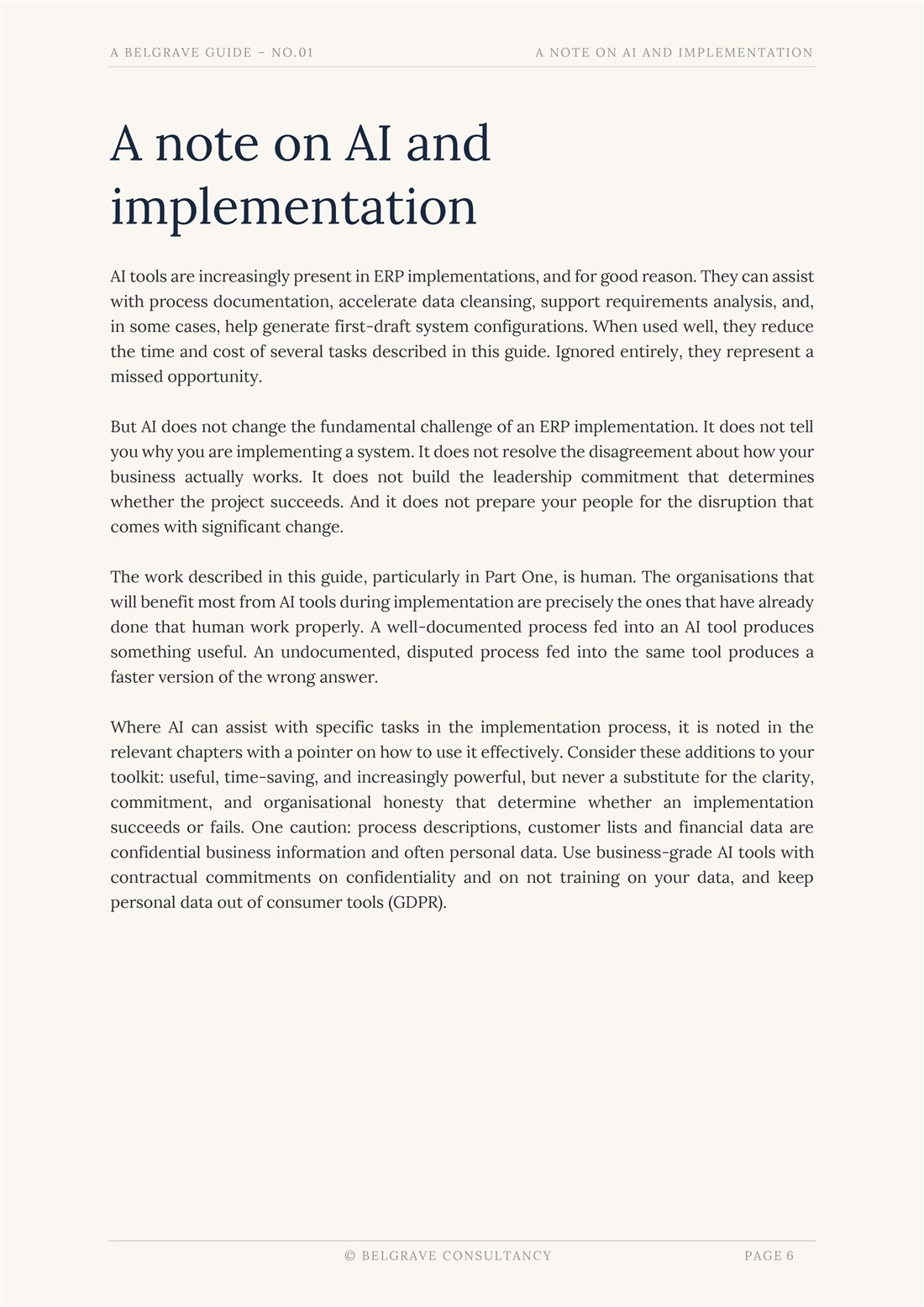 A note on AI and implementation